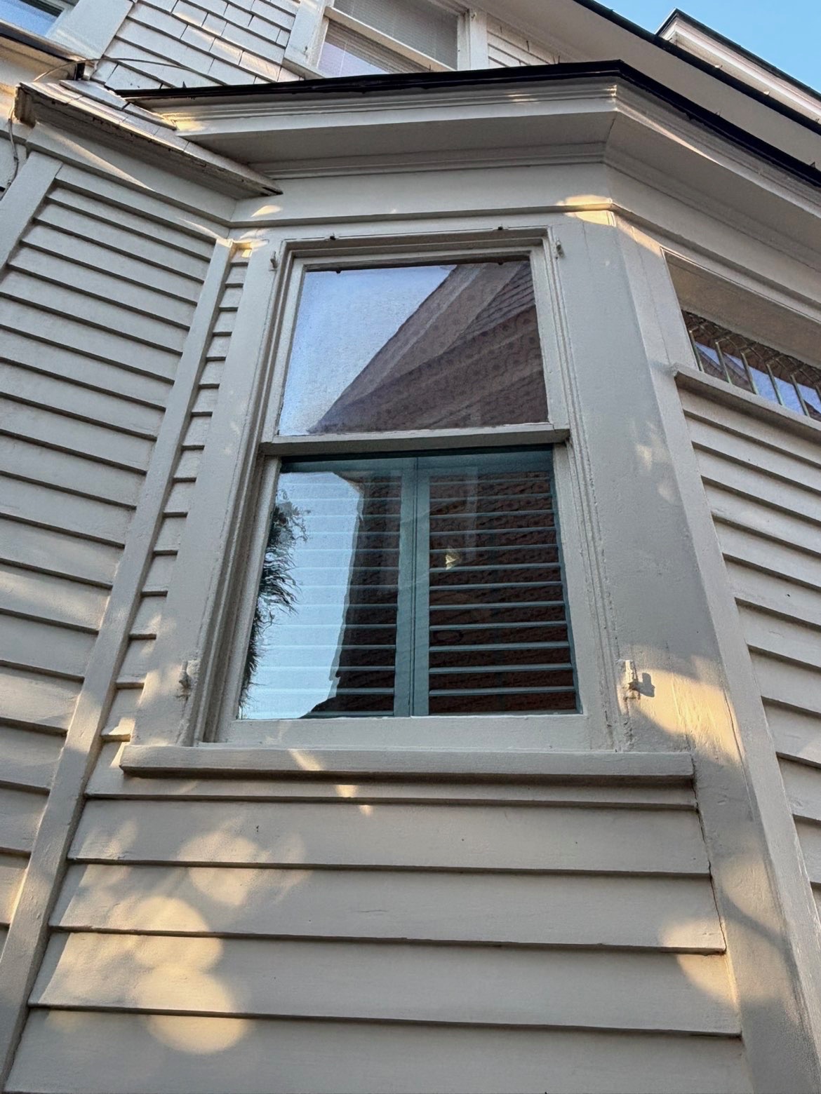 Exterior architectural detail cleaned.