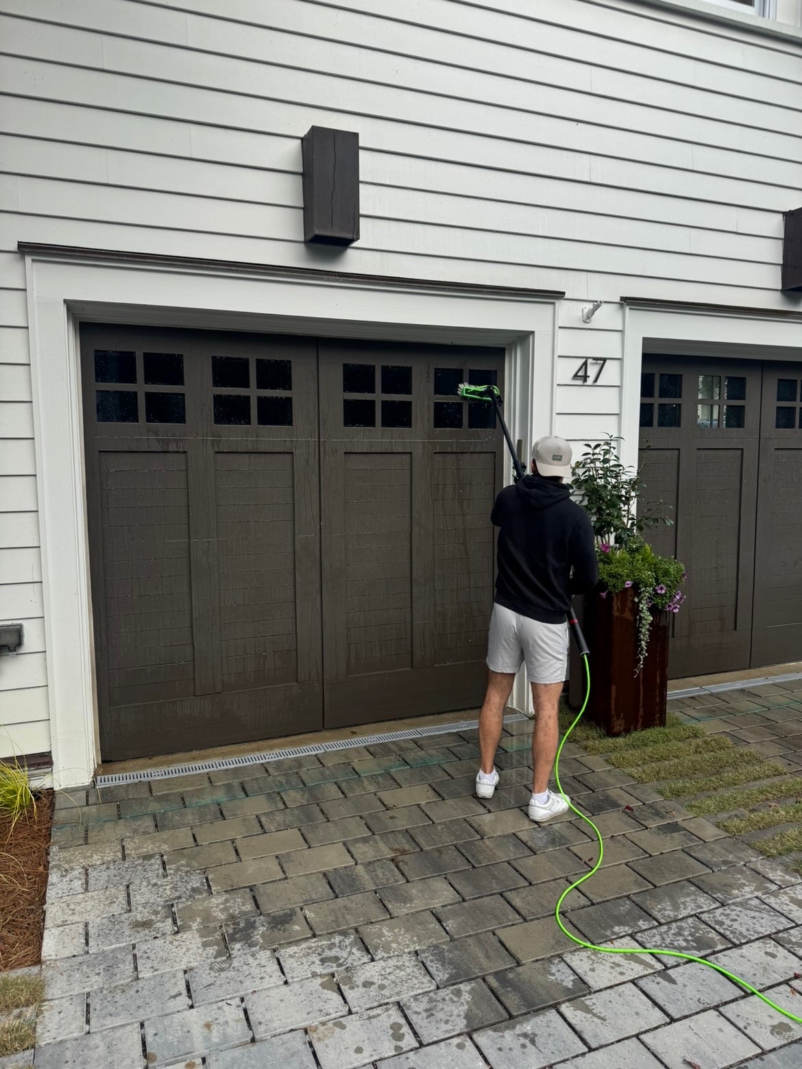 Garage and driveway cleaning.