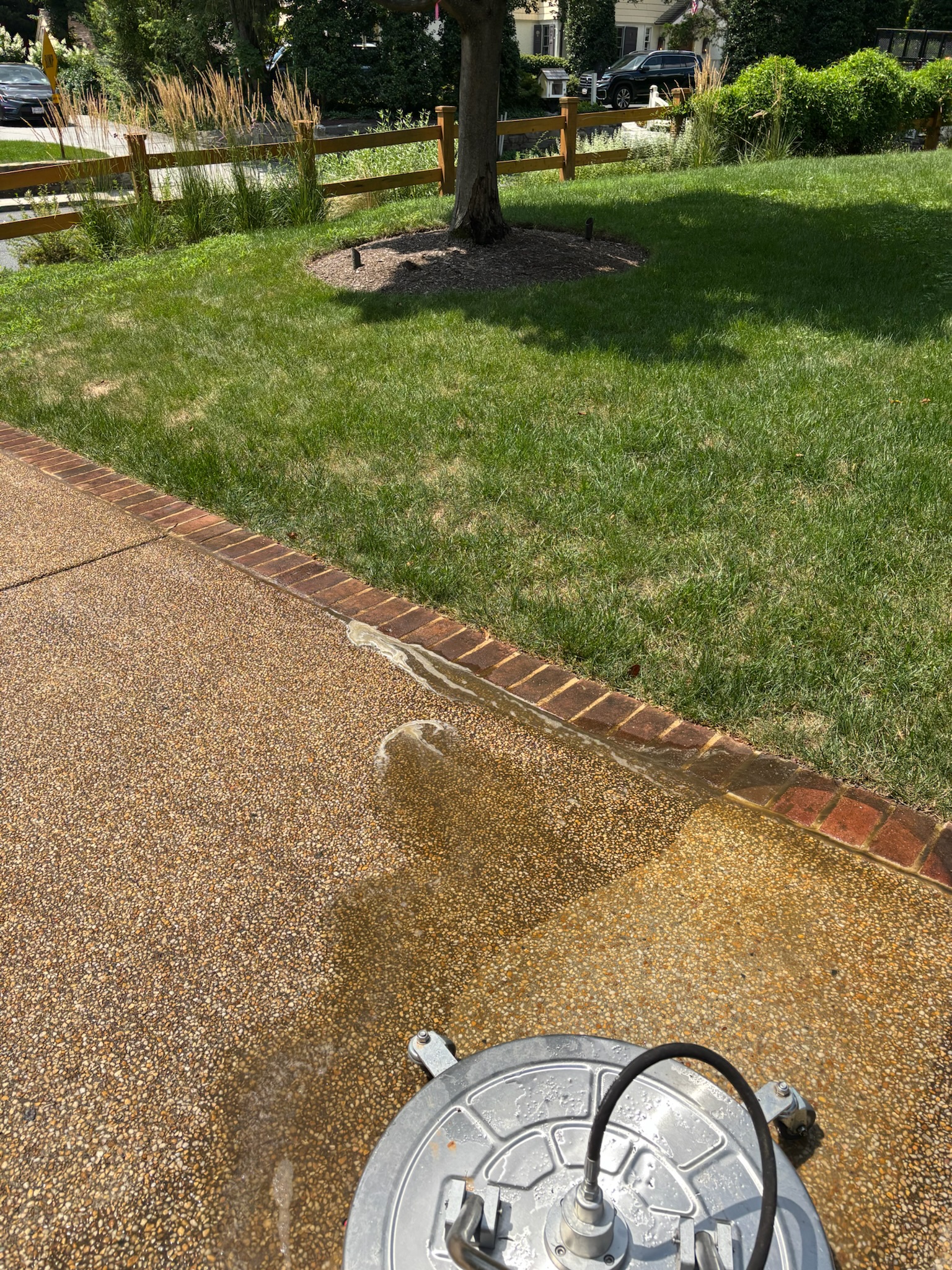 Outdoor ground cleaning.