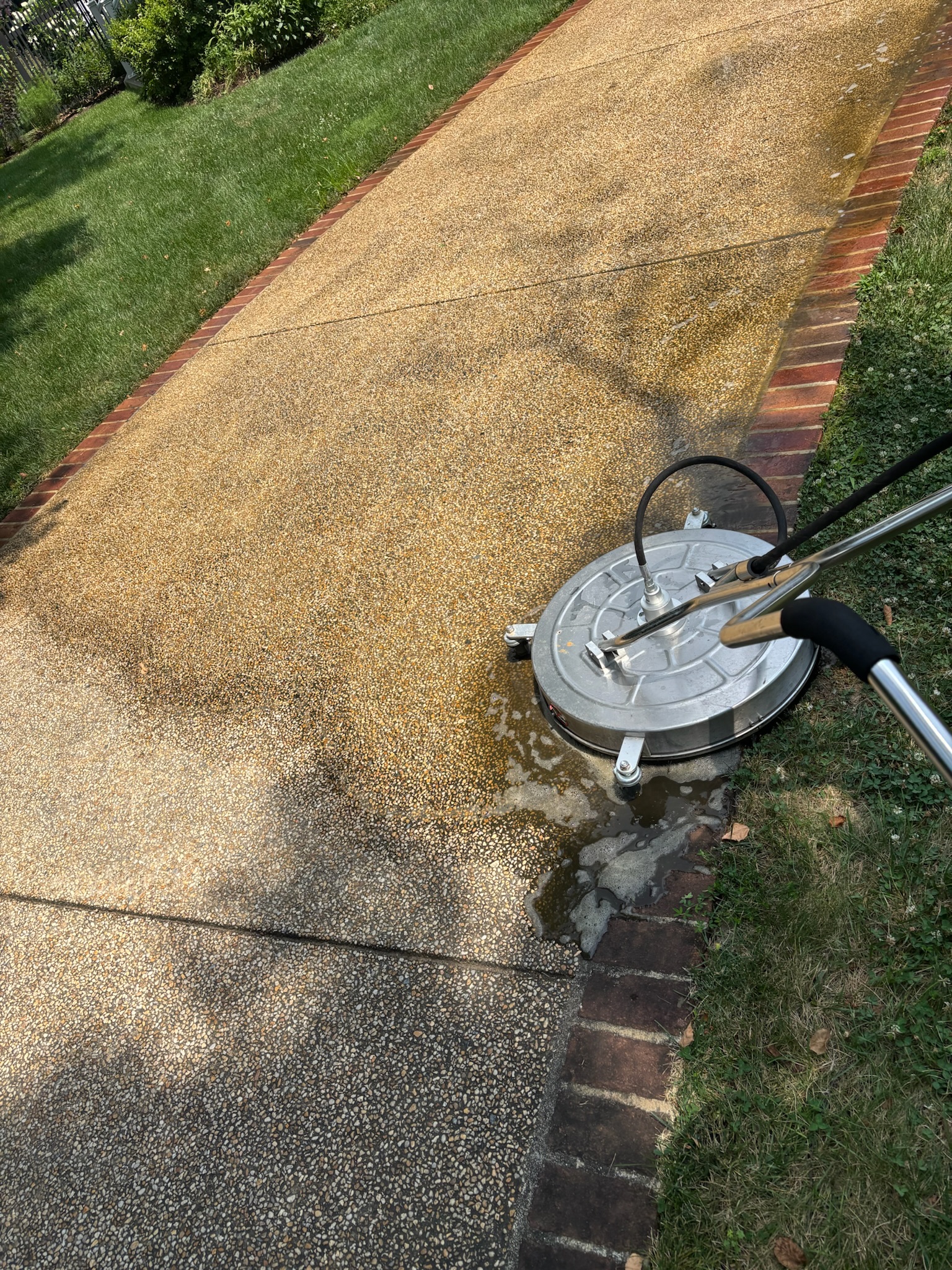 Stone surface cleaning.