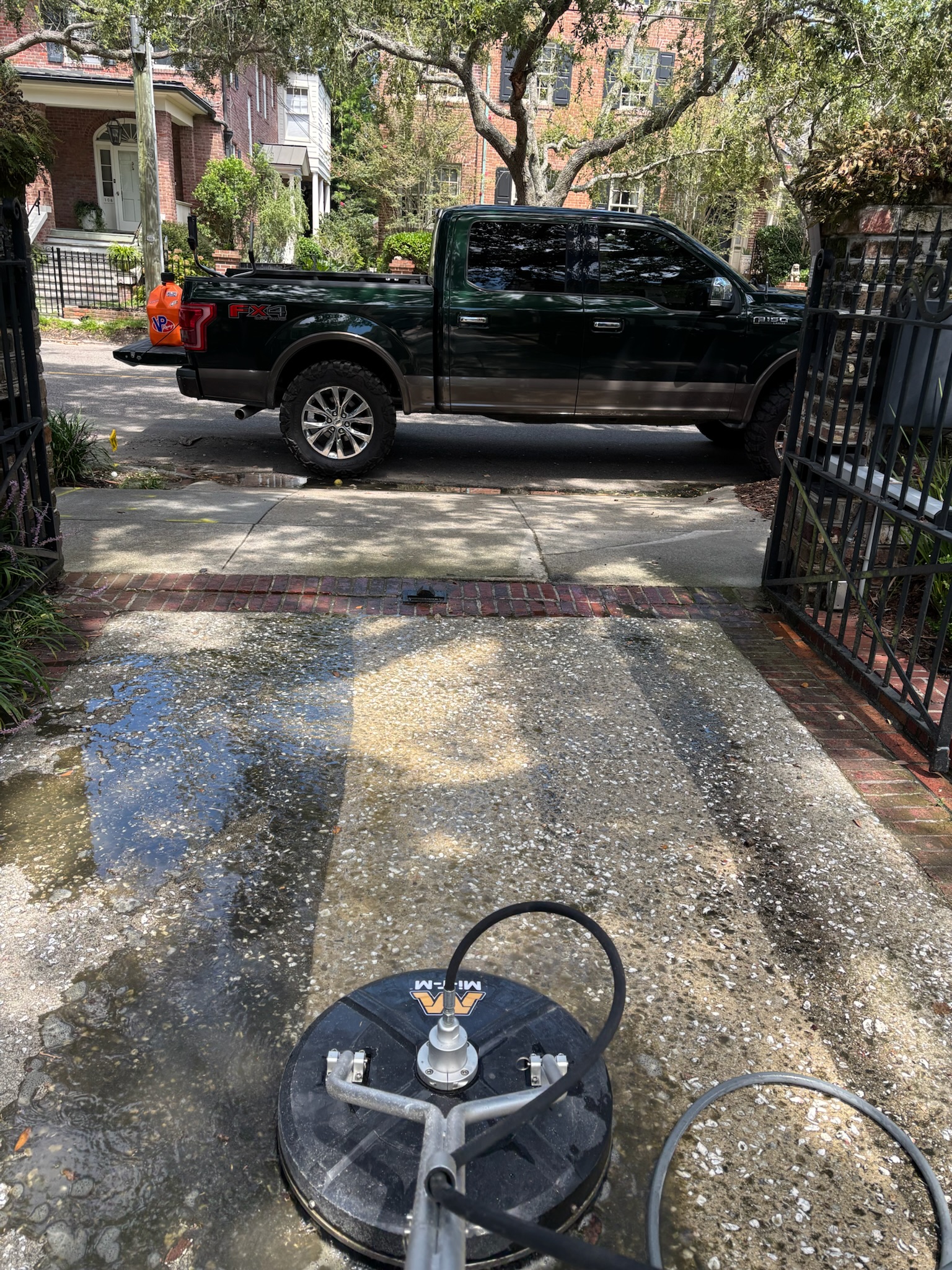 Outdoor surface deep cleaning.