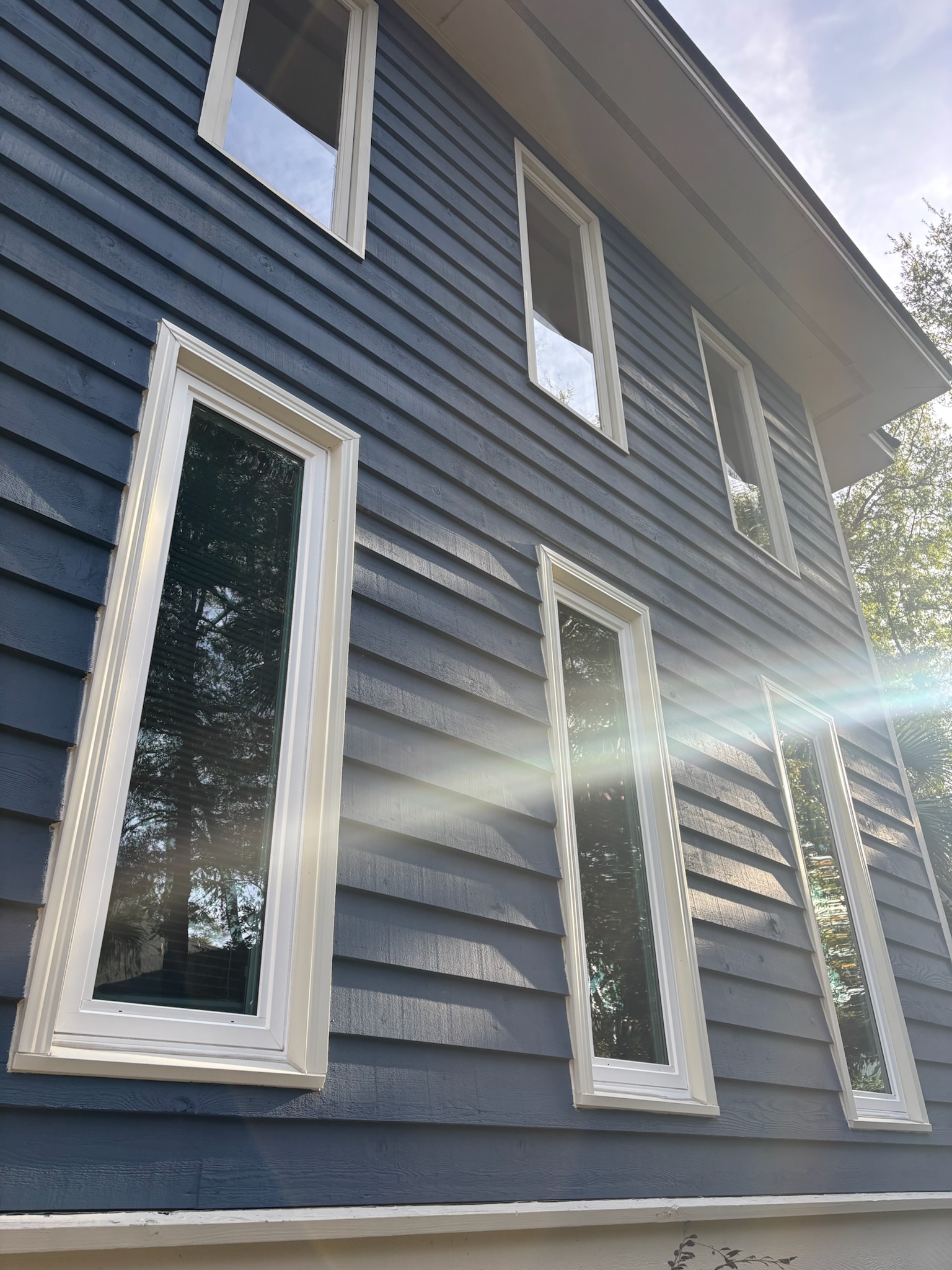 Window and siding cleaning.