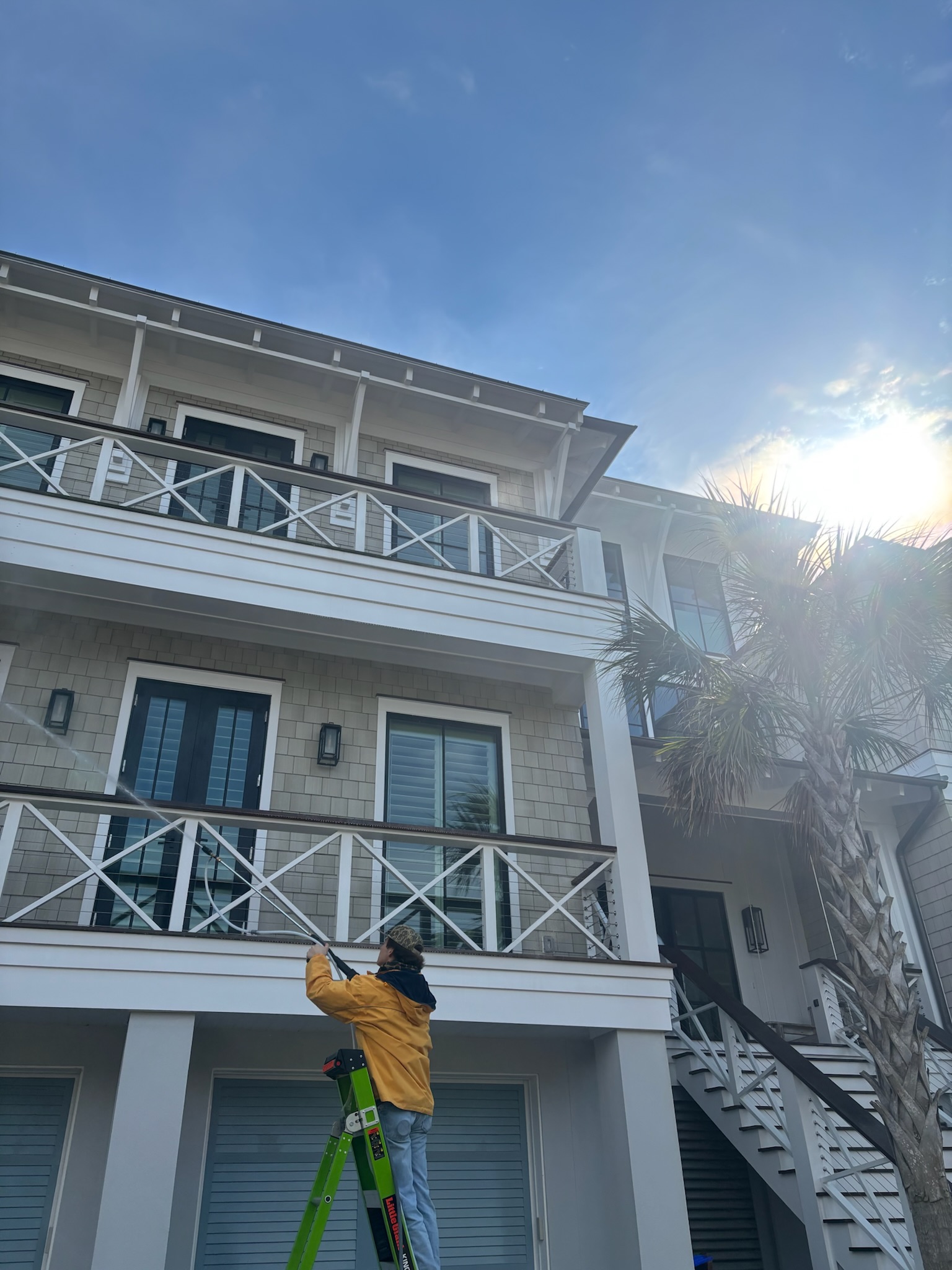 House exterior cleaning.