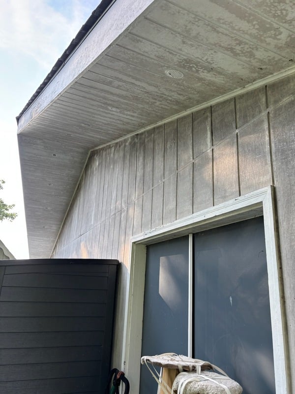 Driveway after pressure washing